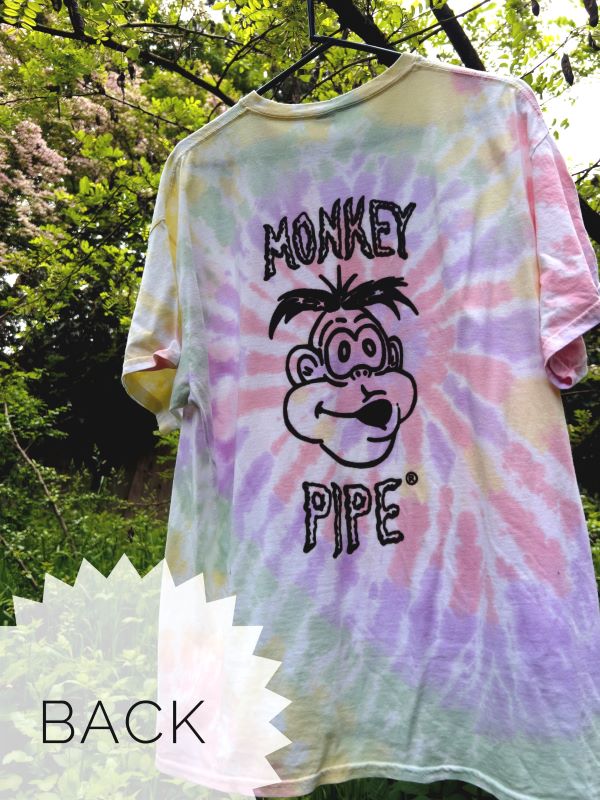 Short Sleeve Tie Dye Monkey Faces T-shirt